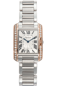 Tank Anglaise Rose Gold and Stainless Steel Quartz