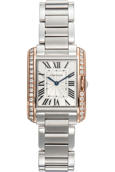 Tank Anglaise Rose Gold and Stainless Steel Quartz