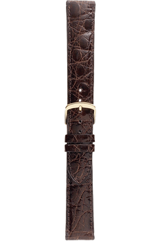 16 mm Brown Caiman Crocodile Strap