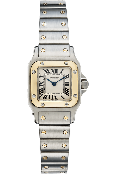 Santos Galbee Yellow Gold and Stainless Steel Quartz