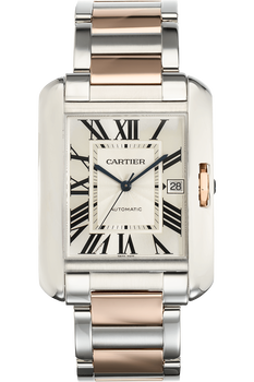 Tank Anglaise XL Rose Gold and Stainless Steel Automatic