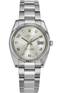 Date White Gold and Stainless Steel Automatic