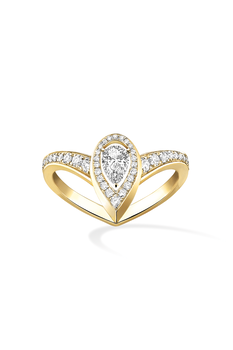 Fiery Ring 0.10CT in Yellow Gold