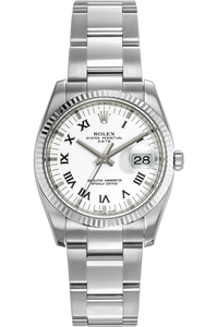 Date White Gold and Stainless Steel Automatic