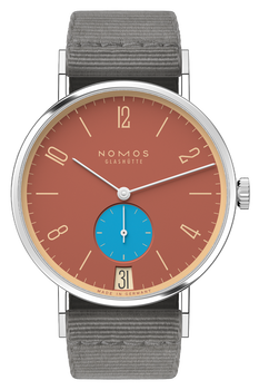 Tangente 38 Date Ziegelblau
