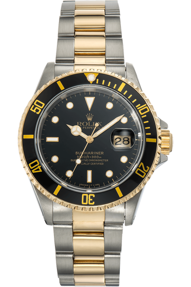 Submariner Tritium Dial Lug Holes Yellow Gold and Stainless Steel Automatic