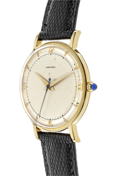 Round Circa 1960s Yellow Gold Manual