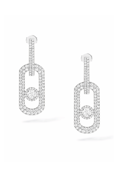 So Move XL Pav&eacute; Earrrings in White Gold
