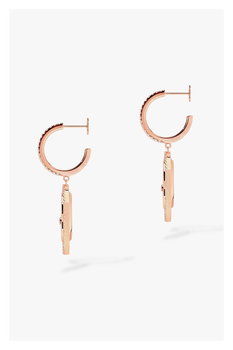 Lucky Move Mother-Of-Pearl Earrings in Pink Gold