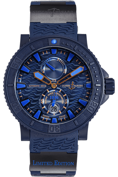 Pre Owned Ulysse Nardin Maxi Marine Diver Blue Ocean Limited Edition Rubber Coated Stainless Steel Automatic