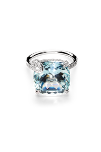 Peekaboo Aquamarine Ring