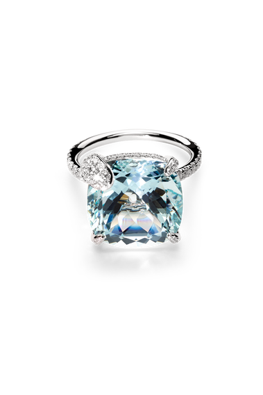 Peekaboo Aquamarine Ring