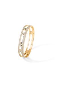 Yellow gold large diamond bracelet Move Romane