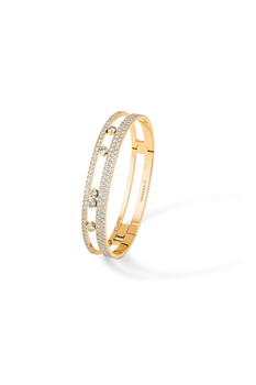 Move Romane Large Bangle in Yellow Gold Size M