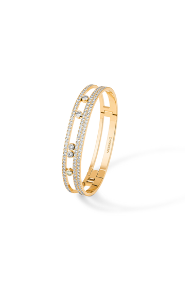 Move Romane Large Bangle in Yellow Gold Size M