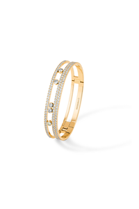 Yellow gold large diamond bracelet Move Romane