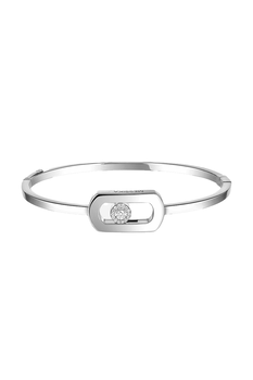 So Move Bangle in White Gold Size S