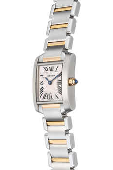 Tank Francaise Rose Gold and Stainless Steel Quartz