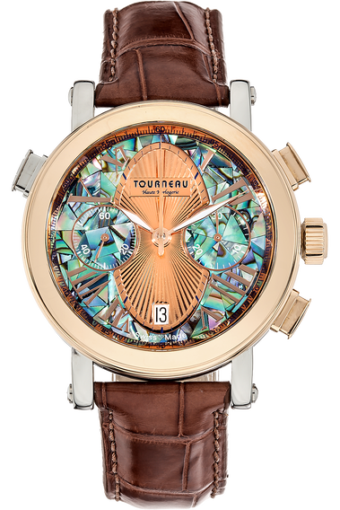Pre Owned Tourneau Gotham Chronograph Rose Gold and Stainless Steel Automatic