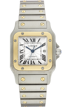 Santos Galbee Yellow Gold and Stainless Steel Automatic