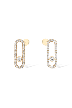 Move Uno Pav&eacute; Studs in Yellow Gold