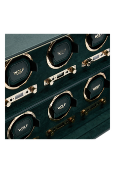 British Racing 8 Piece Watch Winder Green