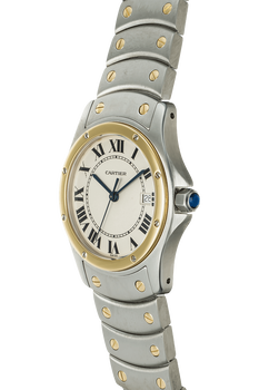 Santos Ronde Yellow Gold and Stainless Steel Quartz