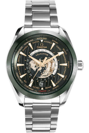 Aqua Terra Co-Axial GMT Worldtimer Stainless Steel Automatic
