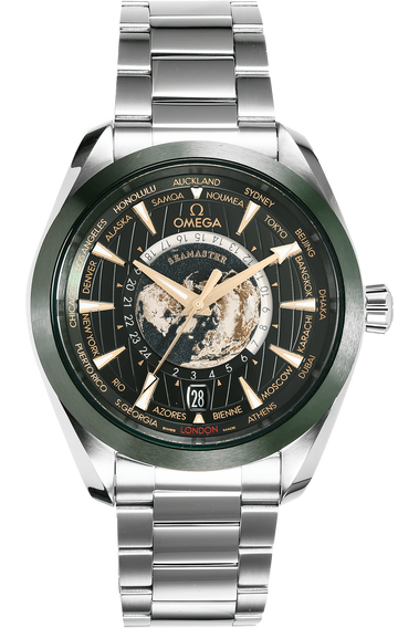 Aqua Terra Co-Axial GMT Worldtimer Stainless Steel Automatic