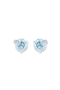 Peekaboo Aquamarine Studs