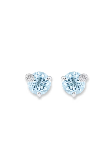 Peekaboo Aquamarine Studs