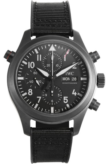 Pilot's Watch Double Chronograph TOP GUN Ceramic and Titanium Automatic