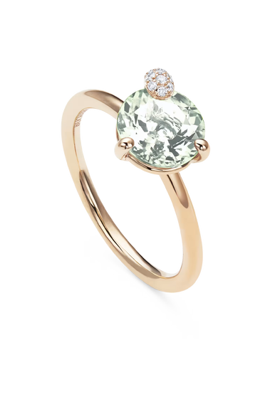 Peekaboo Prasiolite Ring