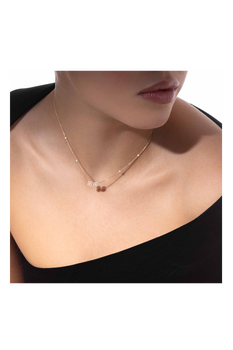 My Twin Necklace in Pink Gold