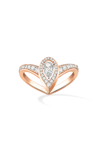 Fiery Ring 0.10CT in Pink Gold