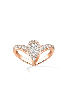 Fiery Ring 0.10CT in Pink Gold