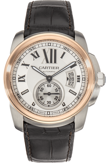 Calibre de Cartier Rose Gold and Stainless Steel Automatic