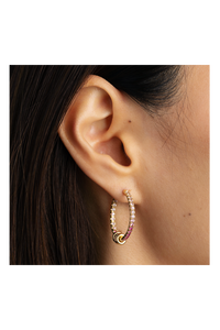 Argo Demi Pink Ombr&eacute; Hoop Earrings