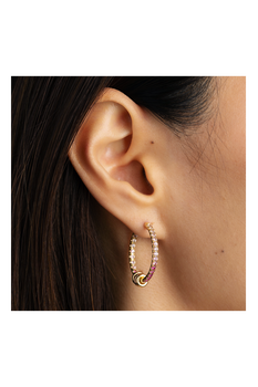 Argo Demi Pink Ombr&eacute; Hoop Earrings