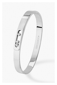 Move Noa Bangle in White Gold Size M