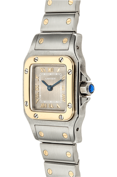 Santos Galbee Yellow Gold and Stainless Steel Quartz