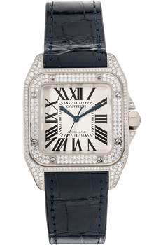 Santos 100 White Gold Automatic