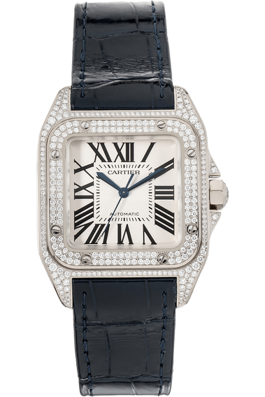 Santos 100 White Gold Automatic