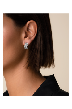 Classic Diamond Icon Midi Hoops