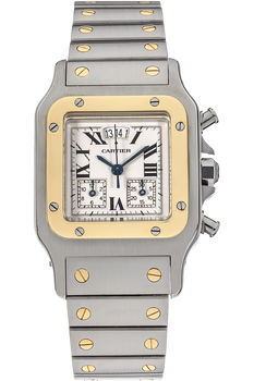 Santos Galbee Chronograph Yellow Gold and Stainless Steel
