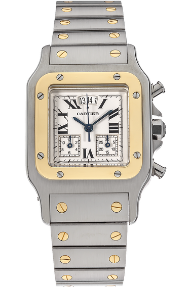 Santos Galbee Chronograph Yellow Gold and Stainless Steel