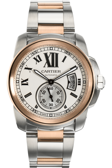 Calibre de Cartier Rose Gold and Stainless Steel Automatic