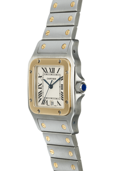 Santos Galbee Yellow Gold and Stainless Steel Automatic
