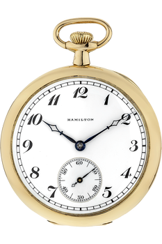 Pocket Watch Circa 1918 Yellow Gold Manual