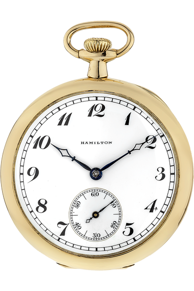 Pocket Watch Circa 1918 Yellow Gold Manual